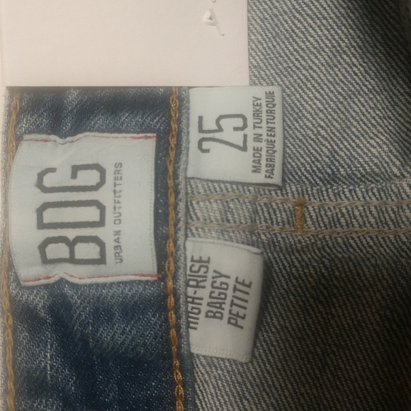 NWT BDG Urban Outfitters High Rise Baggy Petite Jeans Size 25 - Picture 5 of 8